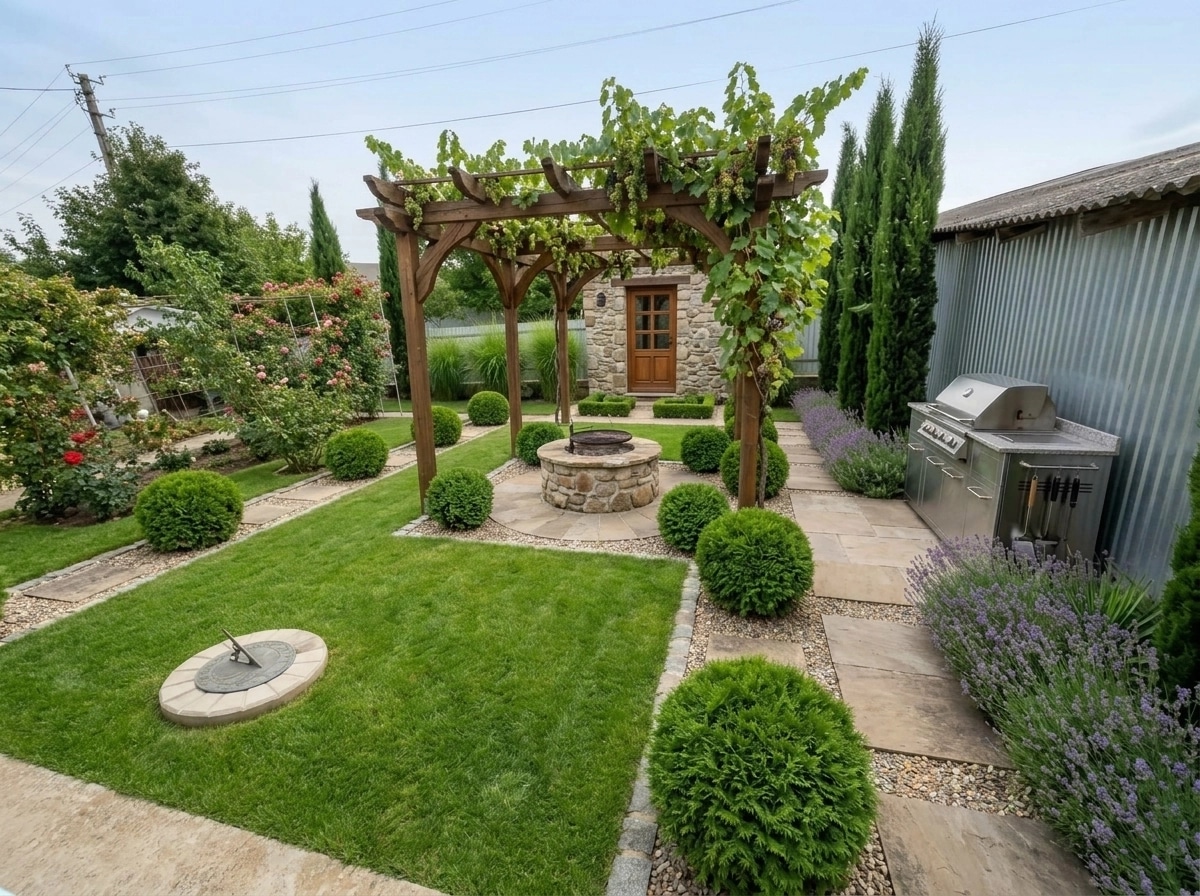 Classic Garden Jardin design — yard photo by GenRoom AI