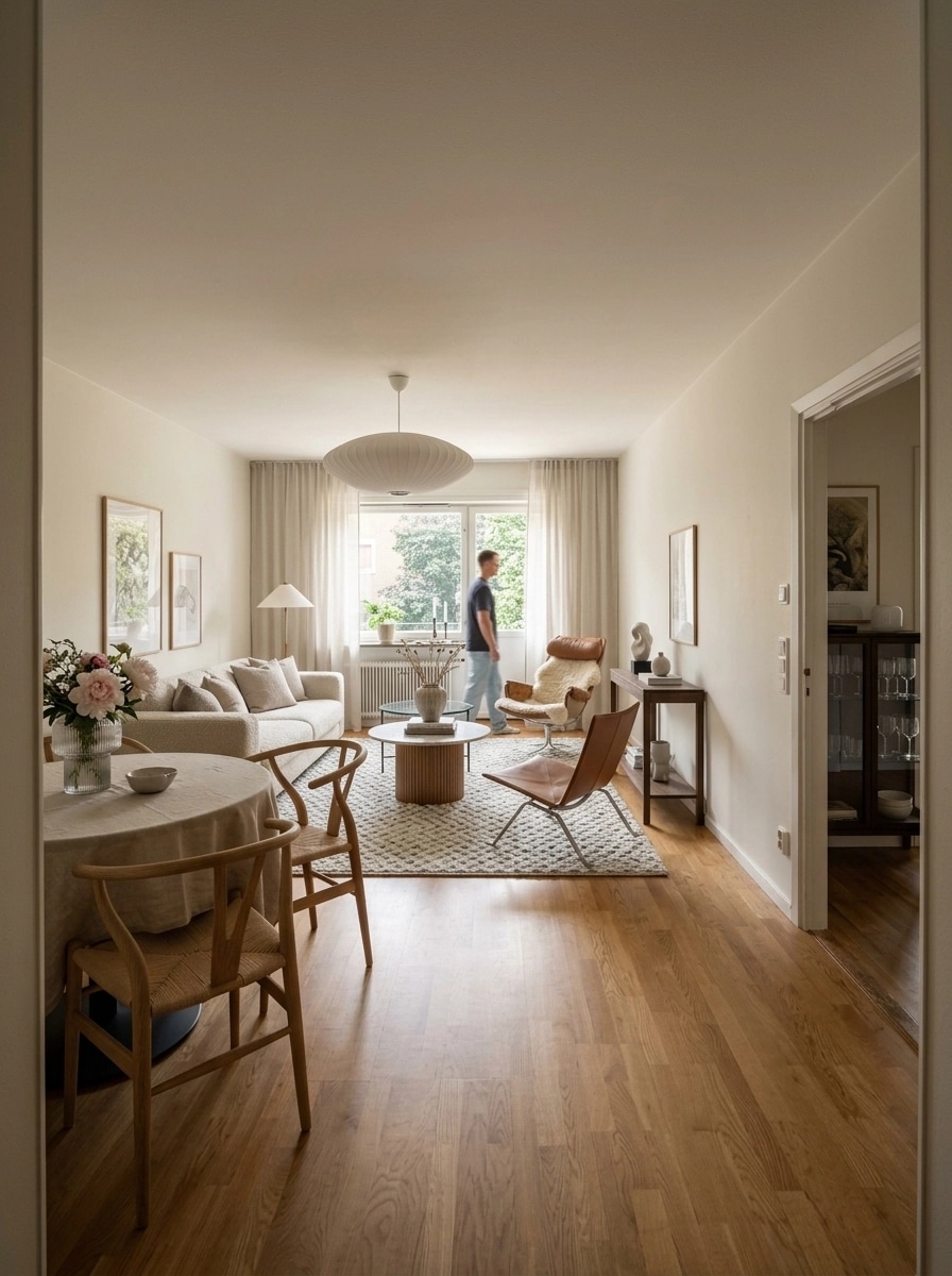 Scandinavian Soggiorno design — interior photo by GenRoom AI