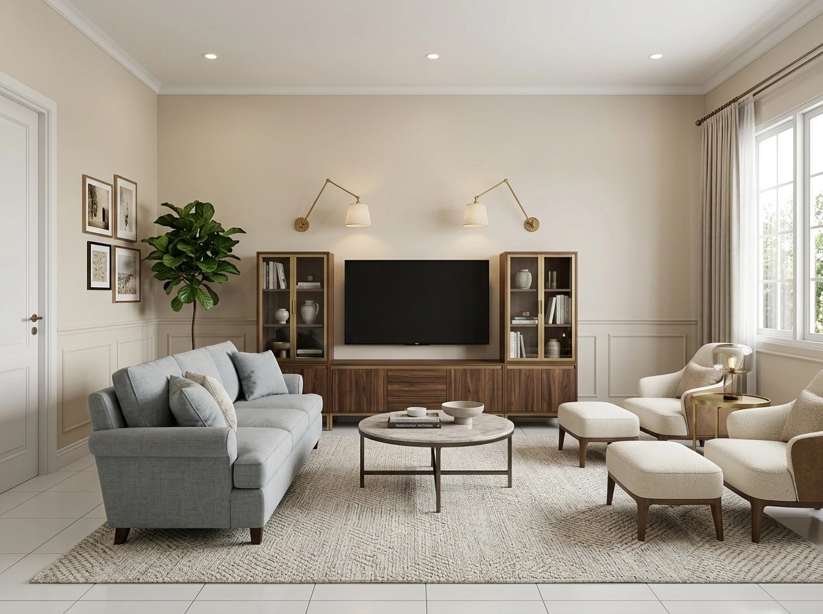 Interior design in Transitional style — Living Room by GenRoom AI