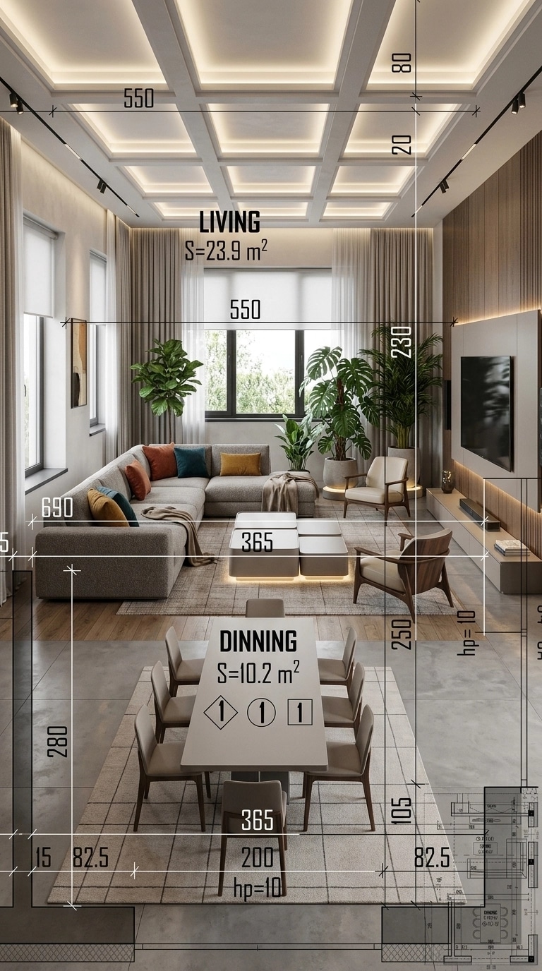 Interior design in Contemporary style — Living Room by GenRoom AI