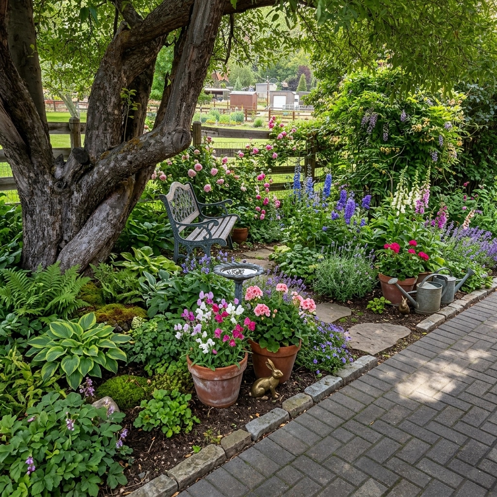 English Cottage Garden Yard design — yard photo by GenRoom AI