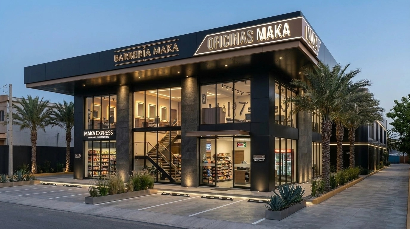 Facade design in Blacktec Facade style — Facade by GenRoom AI