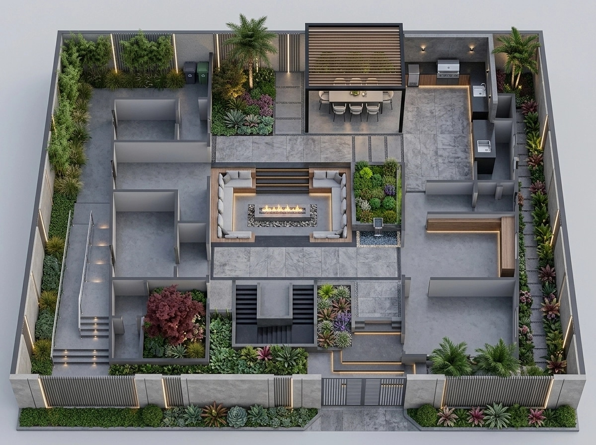Contemporary Yard Yard design — yard photo by GenRoom AI