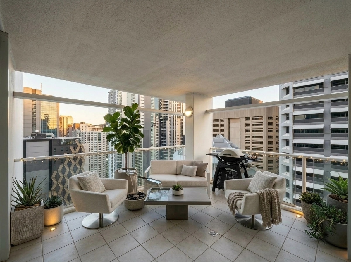 Interior design in Minimalism style — balcony by GenRoom AI