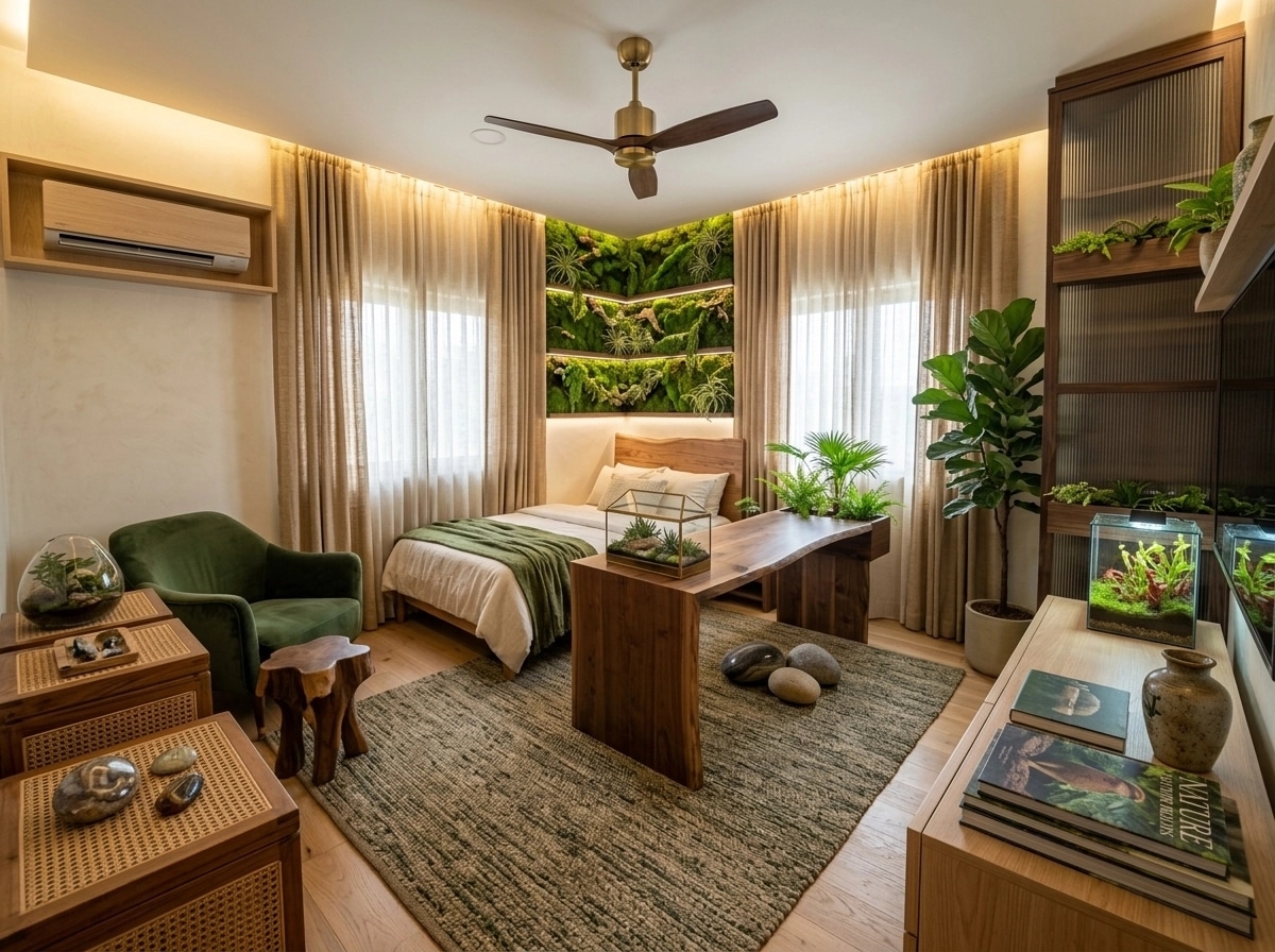 Biophilic غرفة النوم design — interior photo by GenRoom AI