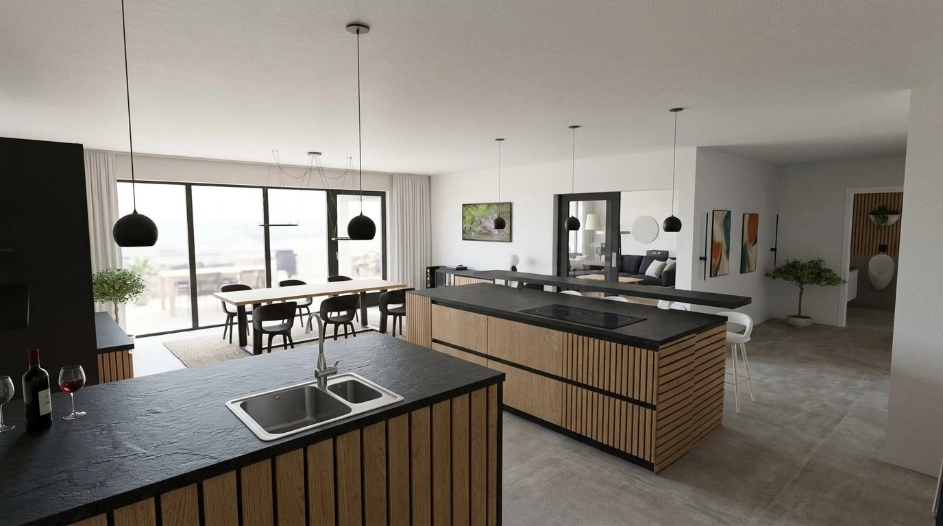Kitchen interior in no_style style — photo by GenRoom AI