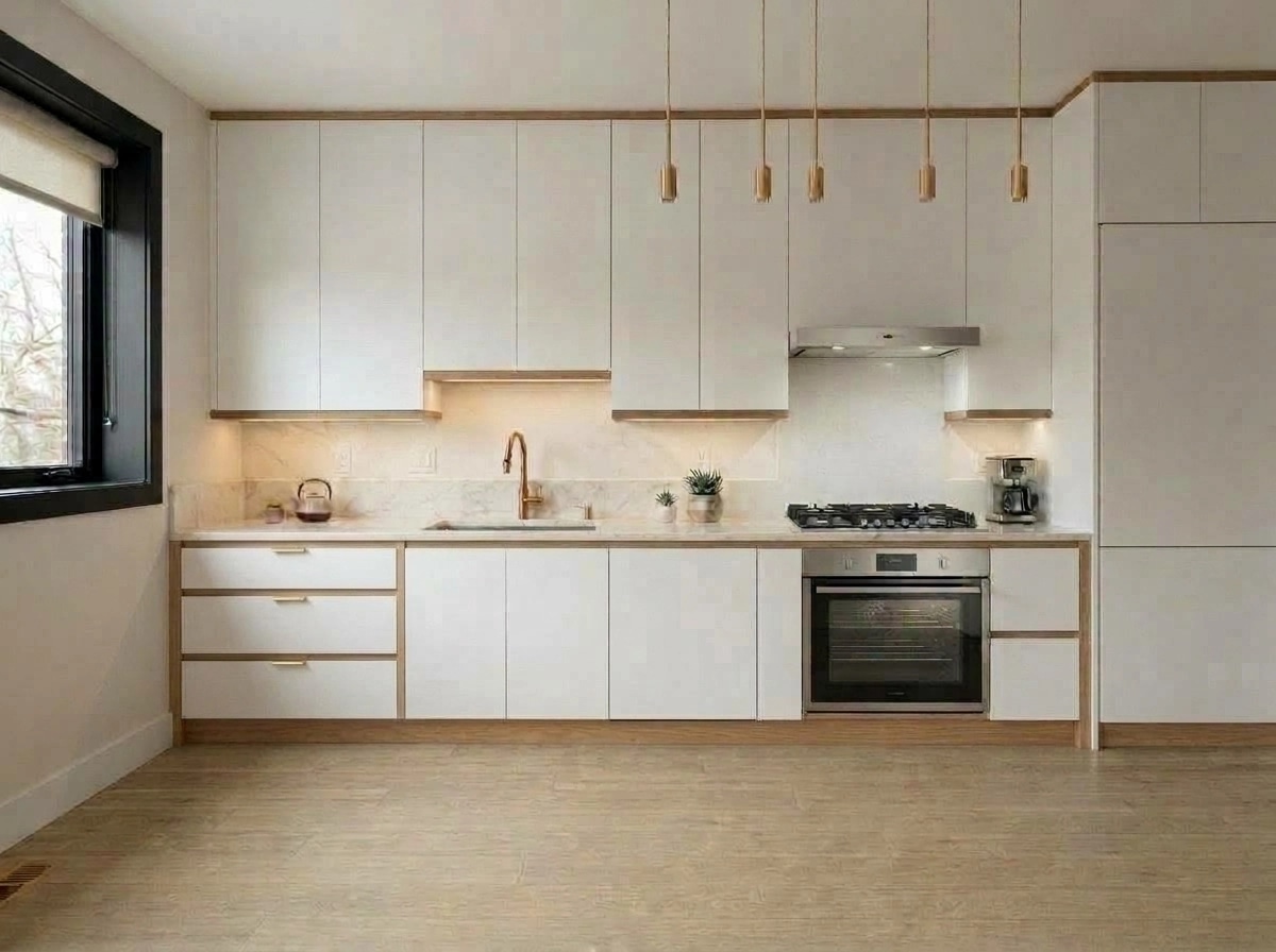 Mid-Century Modern Kitchen design — interior photo by GenRoom AI