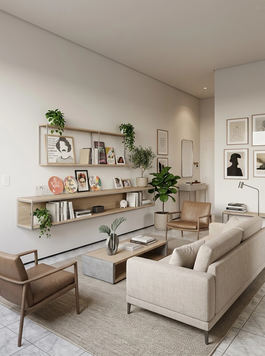 Minimalism Living Room design — interior photo by GenRoom AI