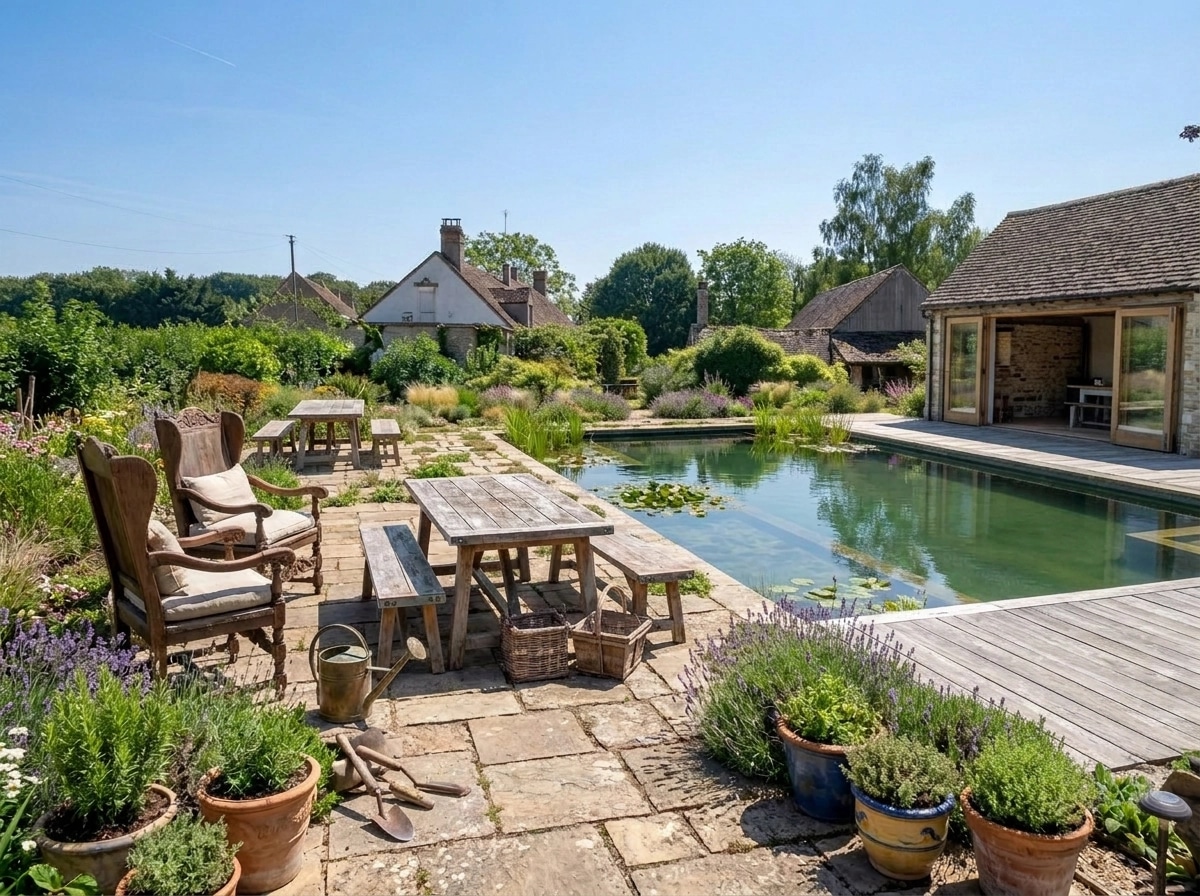 Landscape design in Eco Natural Garden style — Yard by GenRoom AI