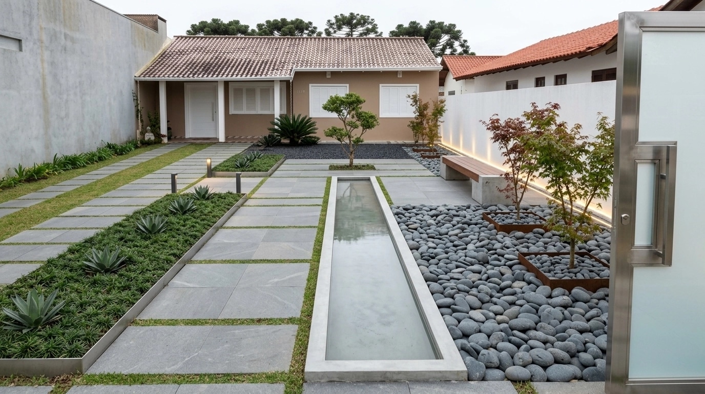 Landscape design in Minimalist Yard style — Yard by GenRoom AI