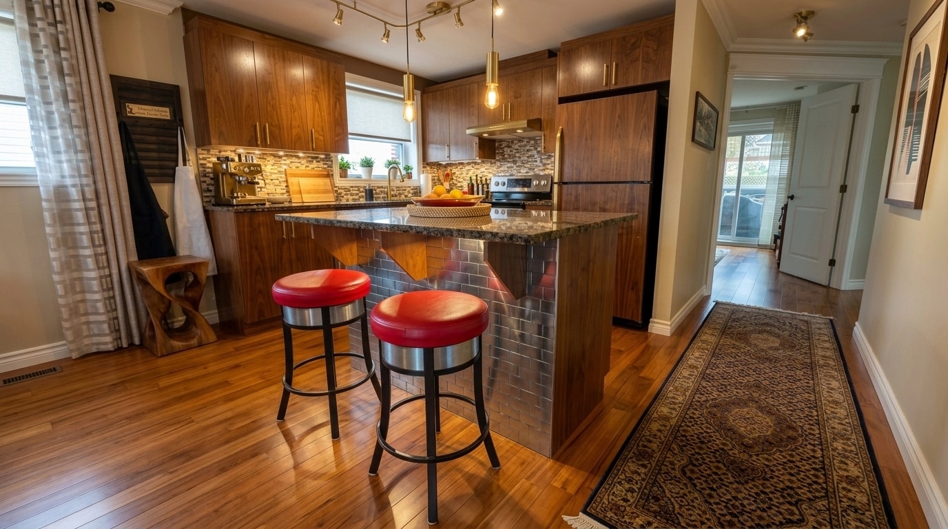 Interior design in Mid-Century Modern style — Kitchen by GenRoom AI