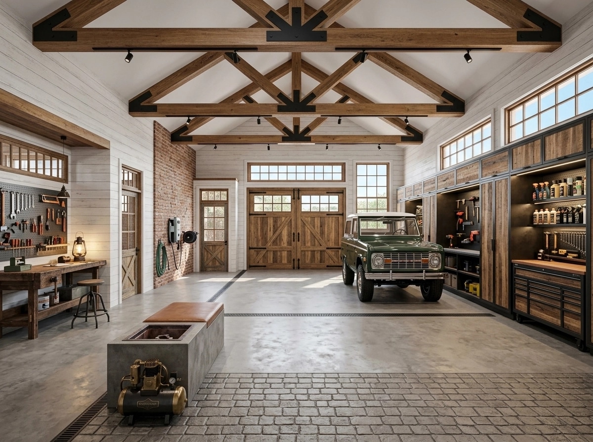 Interior design in Modern Farmhouse style — garage by GenRoom AI