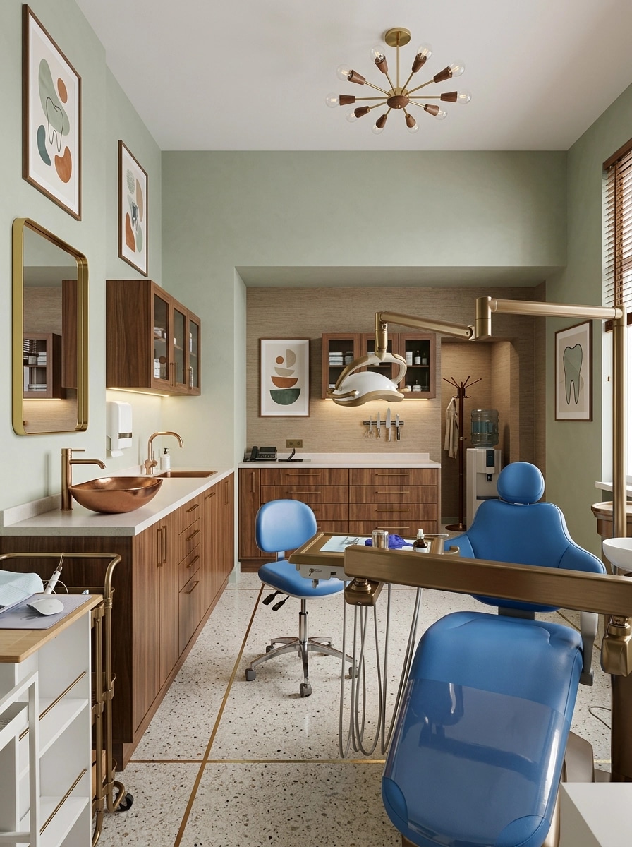 Design d'intérieur en style Mid-Century Modern — clinic par GenRoom AI