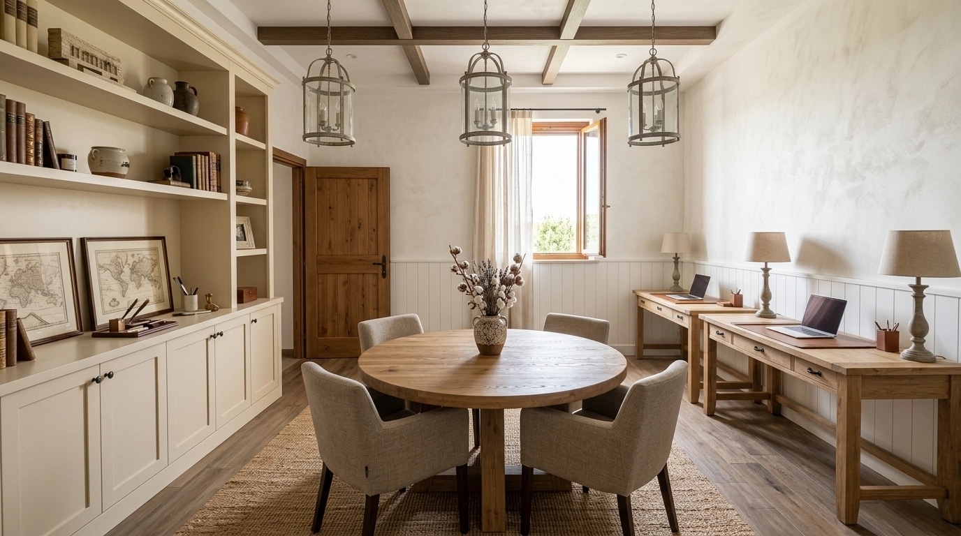 Interior design in Modern Farmhouse style — office_space by GenRoom AI