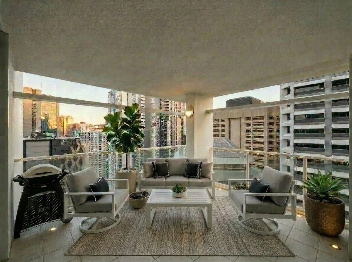 Interior design in Minimalism style — balcony by GenRoom AI