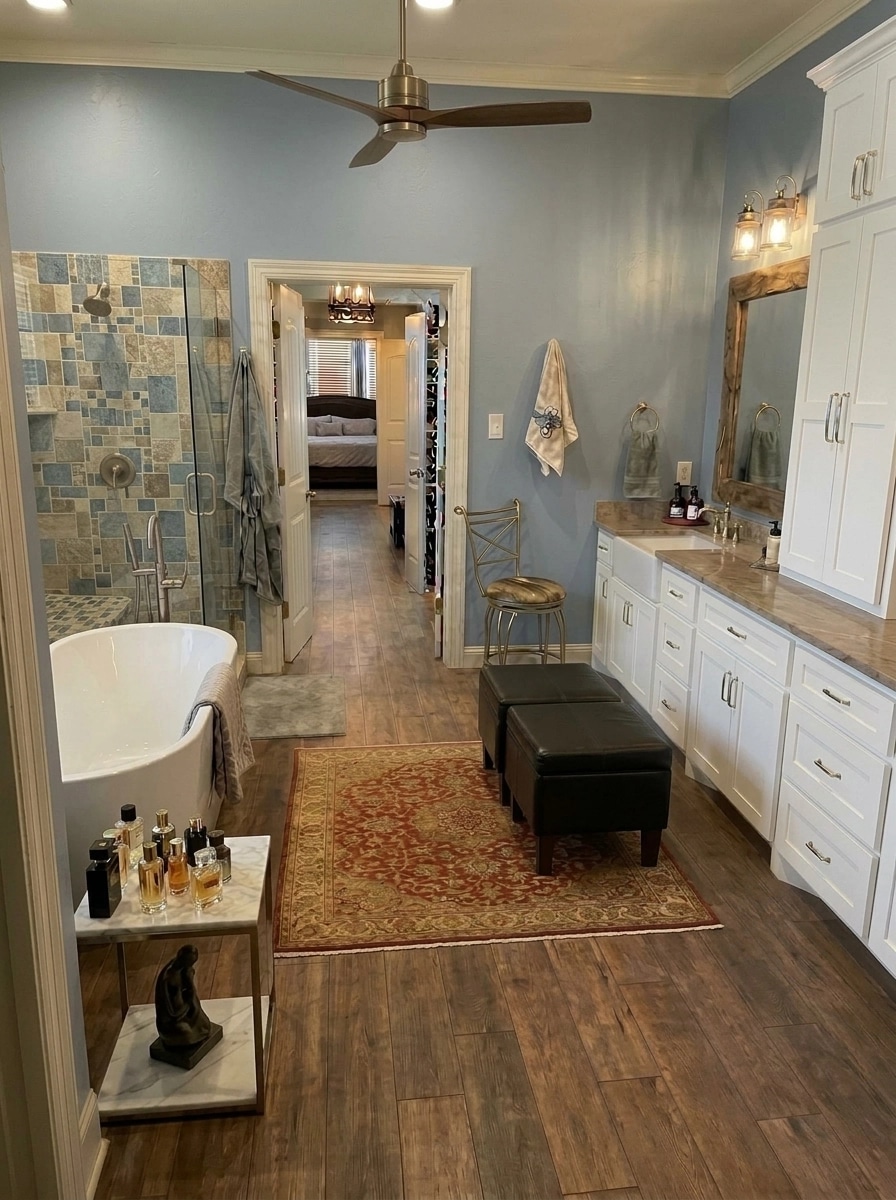 Modern Farmhouse Bathroom design — interior photo by GenRoom AI