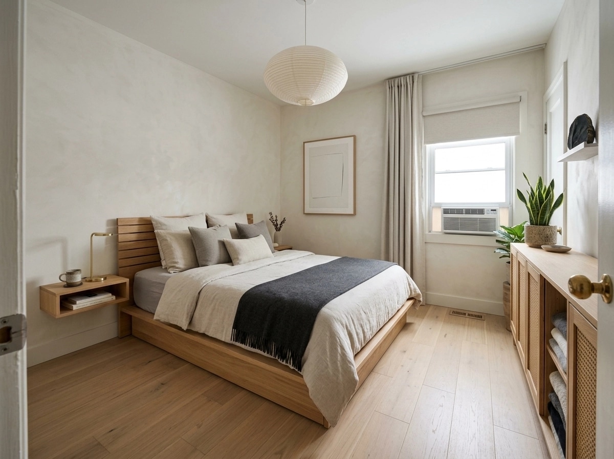 Japandi Chambre design — interior photo by GenRoom AI