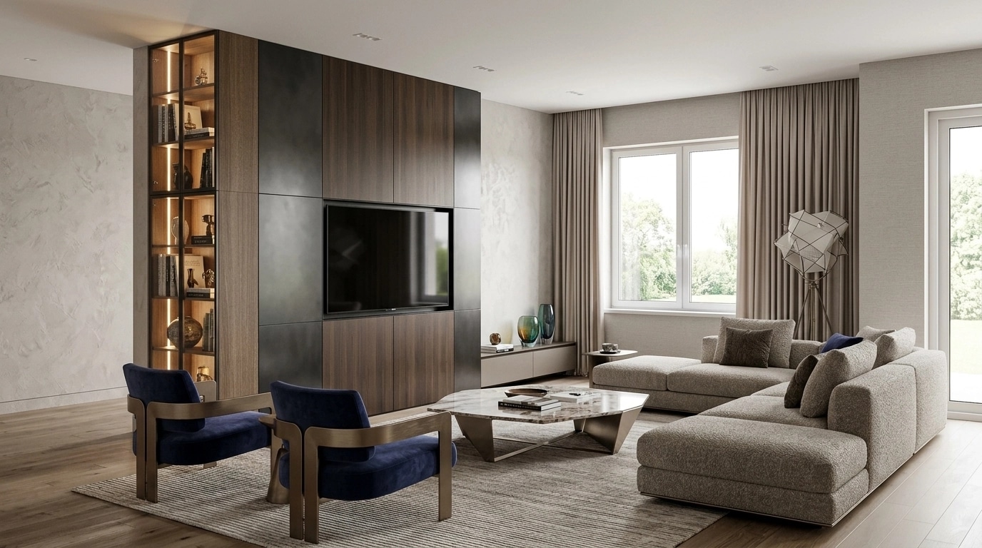 Interior design in Contemporary style — Living Room by GenRoom AI