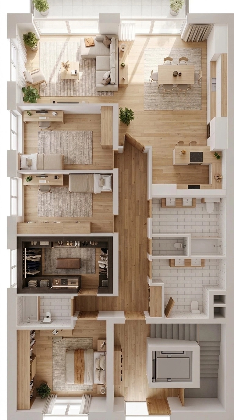 Interior design in Scandinavian style — Living Room by GenRoom AI