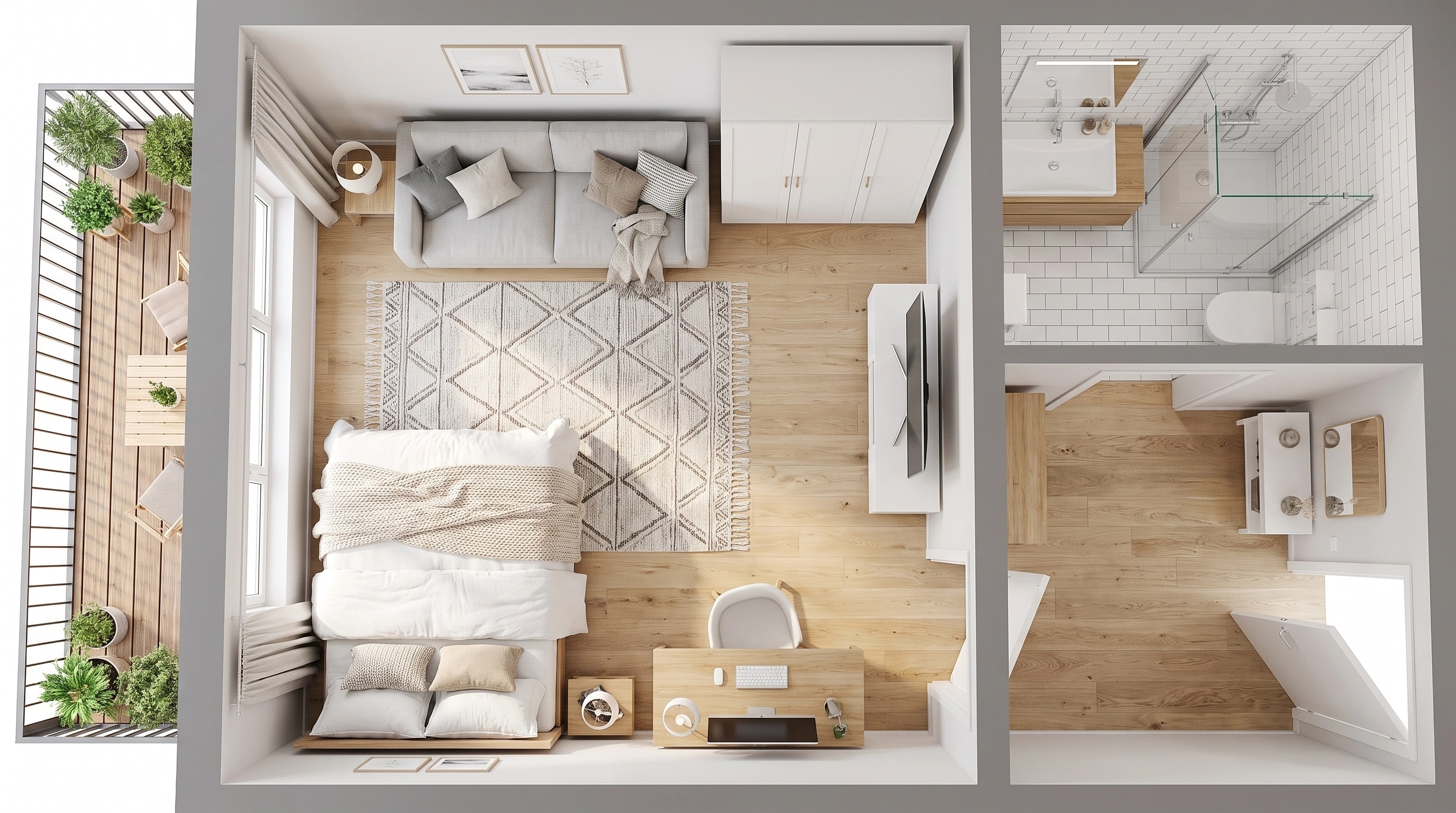 Scandinavian Living Room design — interior photo by GenRoom AI