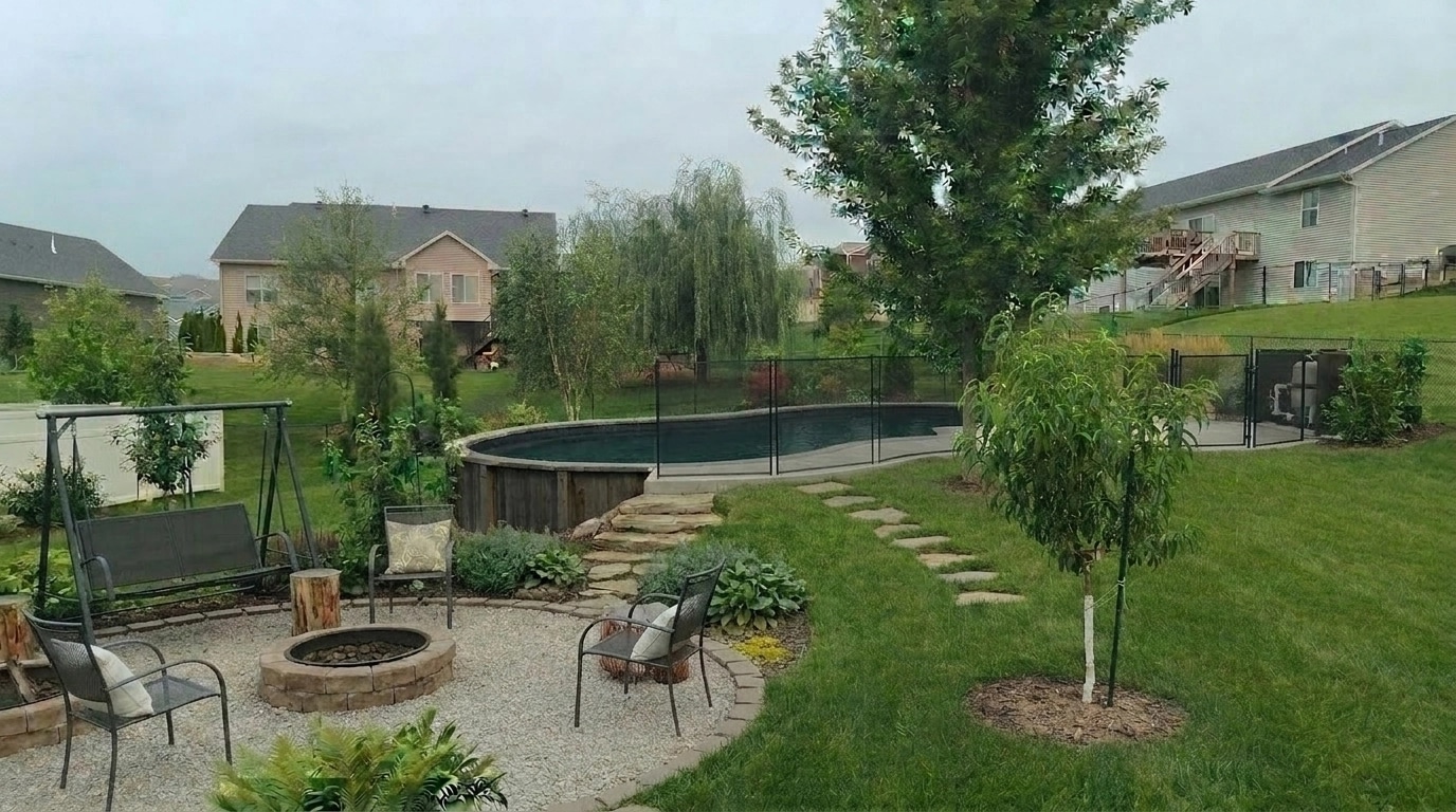 Landscape design in Eco Natural Garden style — Yard by GenRoom AI