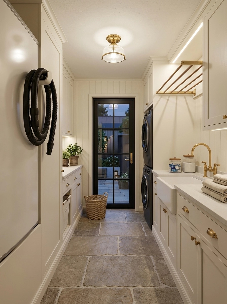 Interior design in Modern Farmhouse style — laundry by GenRoom AI