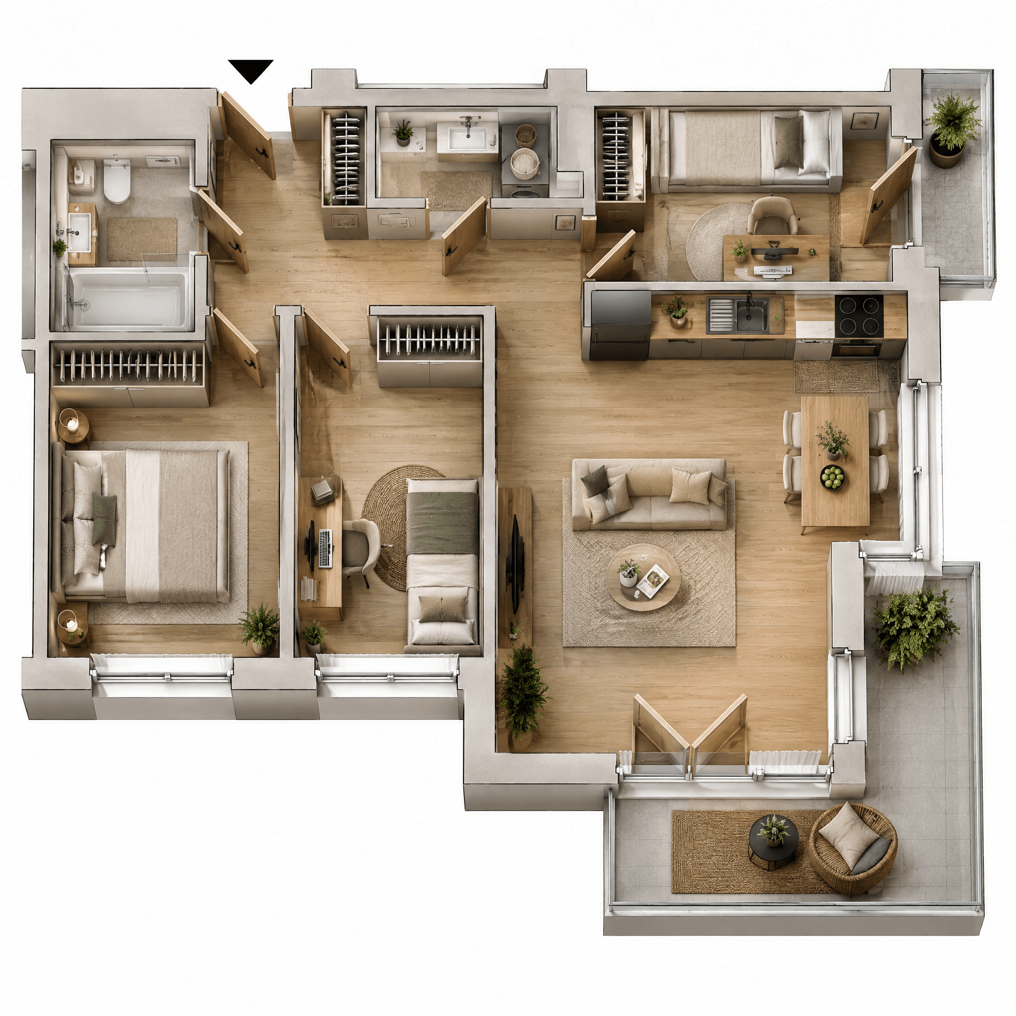 Interior design in Contemporary style — Living Room by GenRoom AI