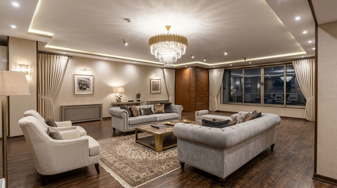 Transitional Living Room design — interior photo by GenRoom AI