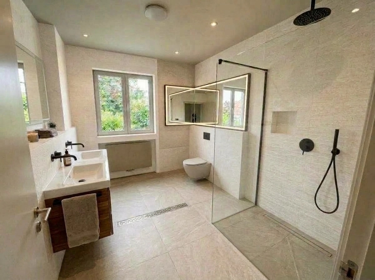 Bathroom interior in Contemporary style — photo by GenRoom AI