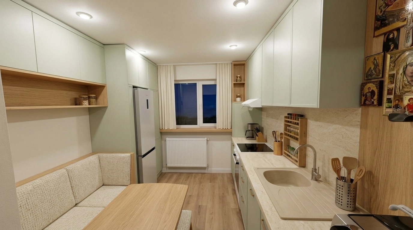 Kitchen interior in no_style style — photo by GenRoom AI