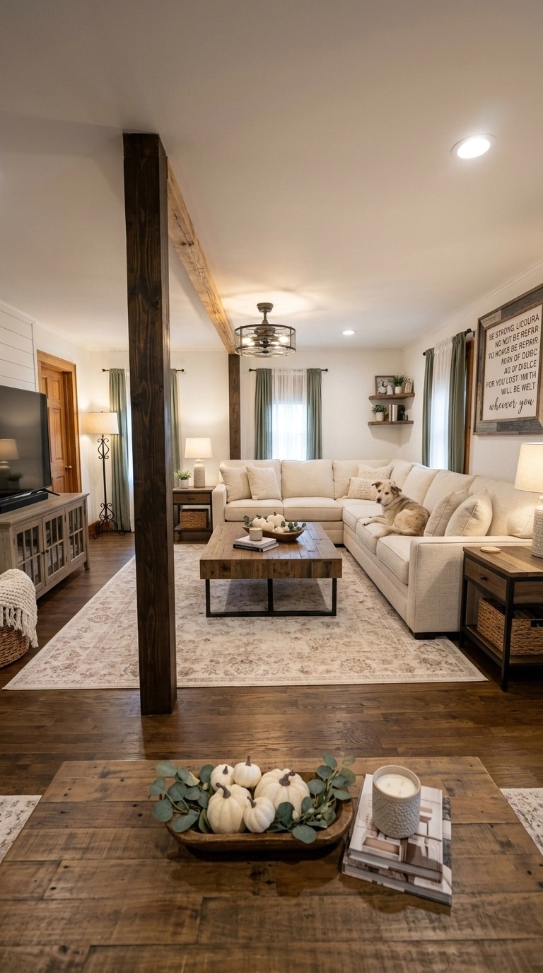 Modern Farmhouse Living Room design — interior photo by GenRoom AI