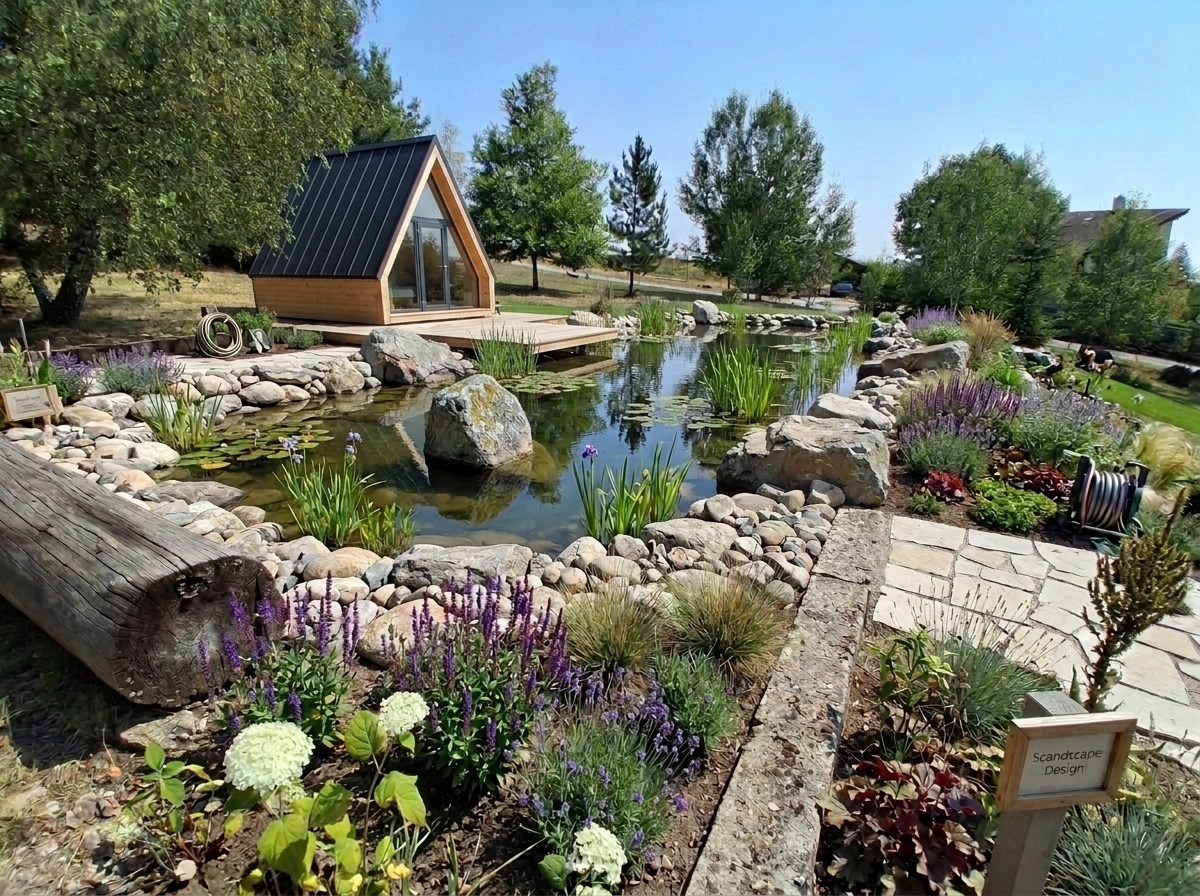 Landscape design in Scandinavian Garden style — Yard by GenRoom AI