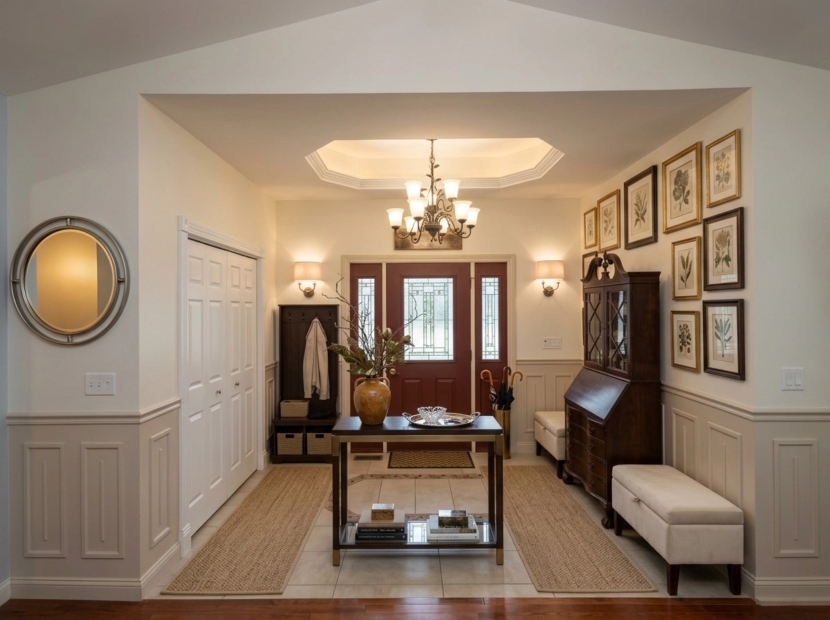 Hallway interior in Transitional style — photo by GenRoom AI