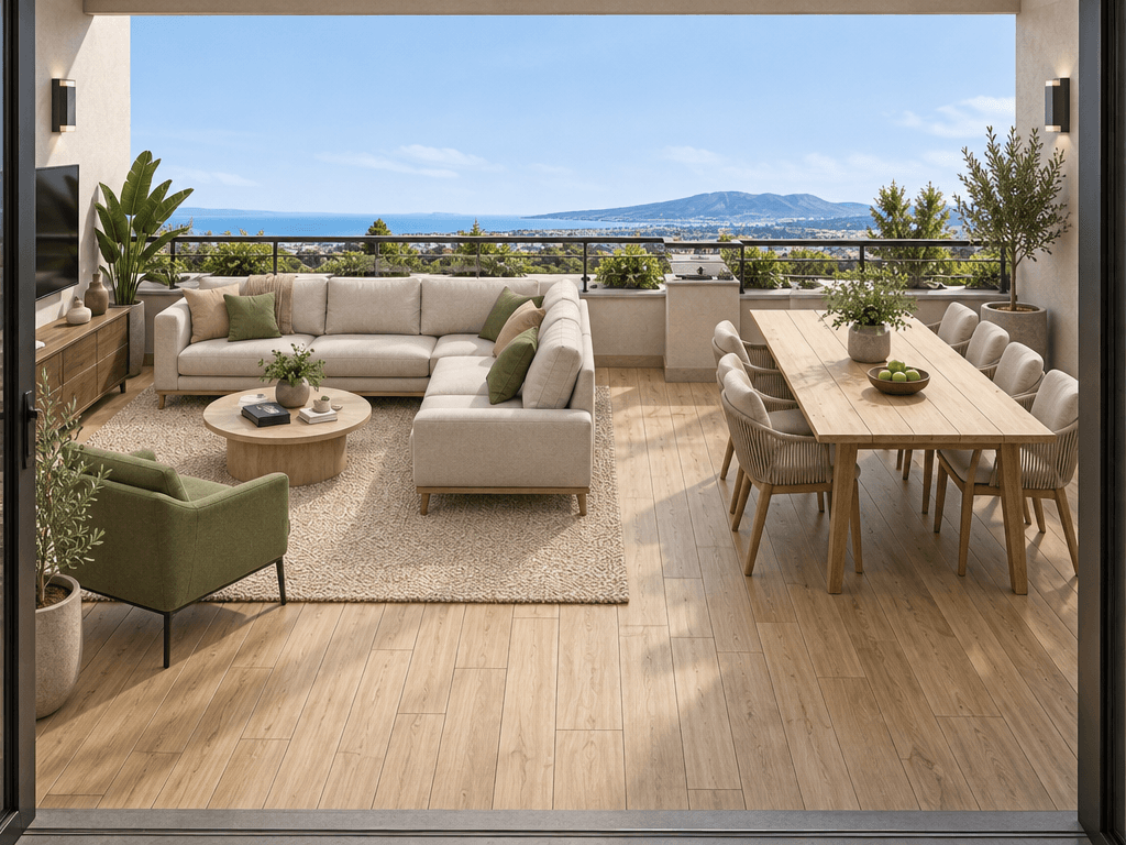 Interior design in Contemporary style — terrace by GenRoom AI
