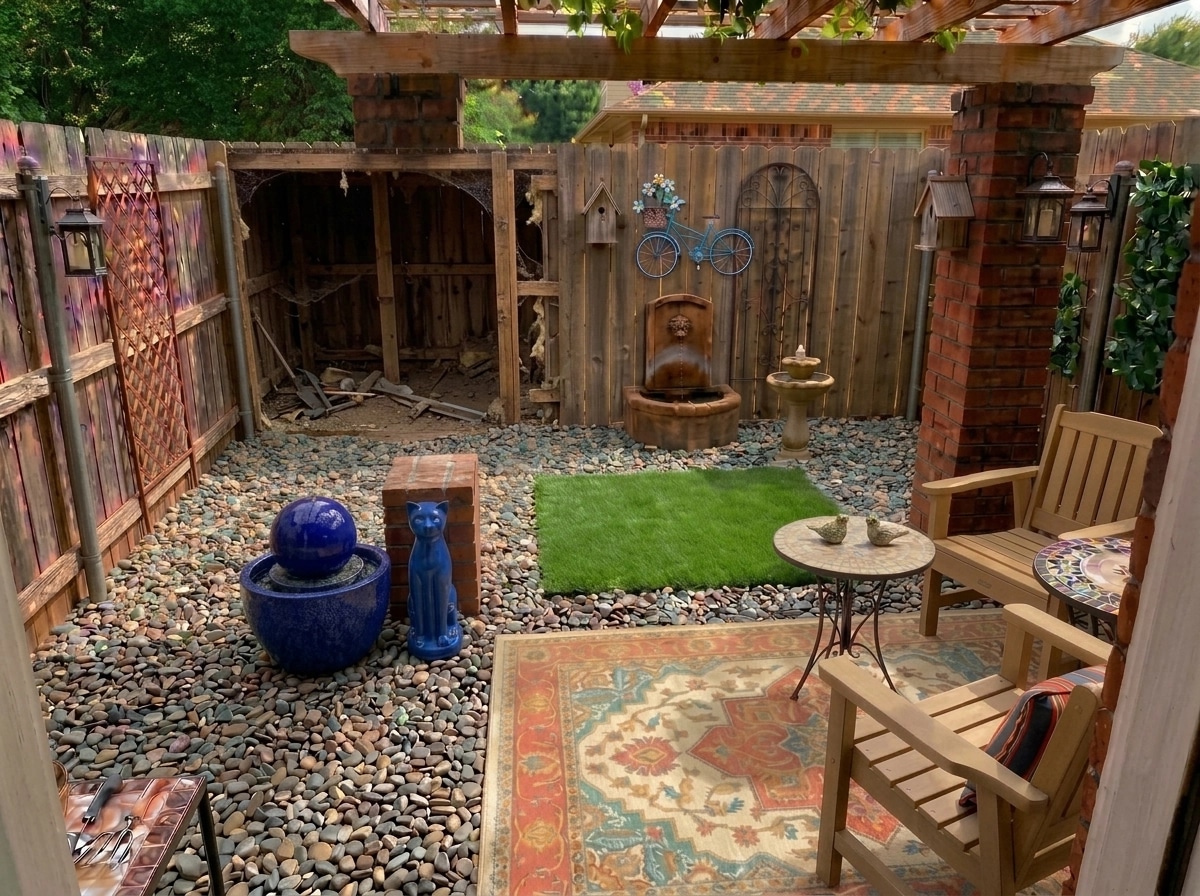 Landscape design in Mediterranean Yard style — Yard by GenRoom AI