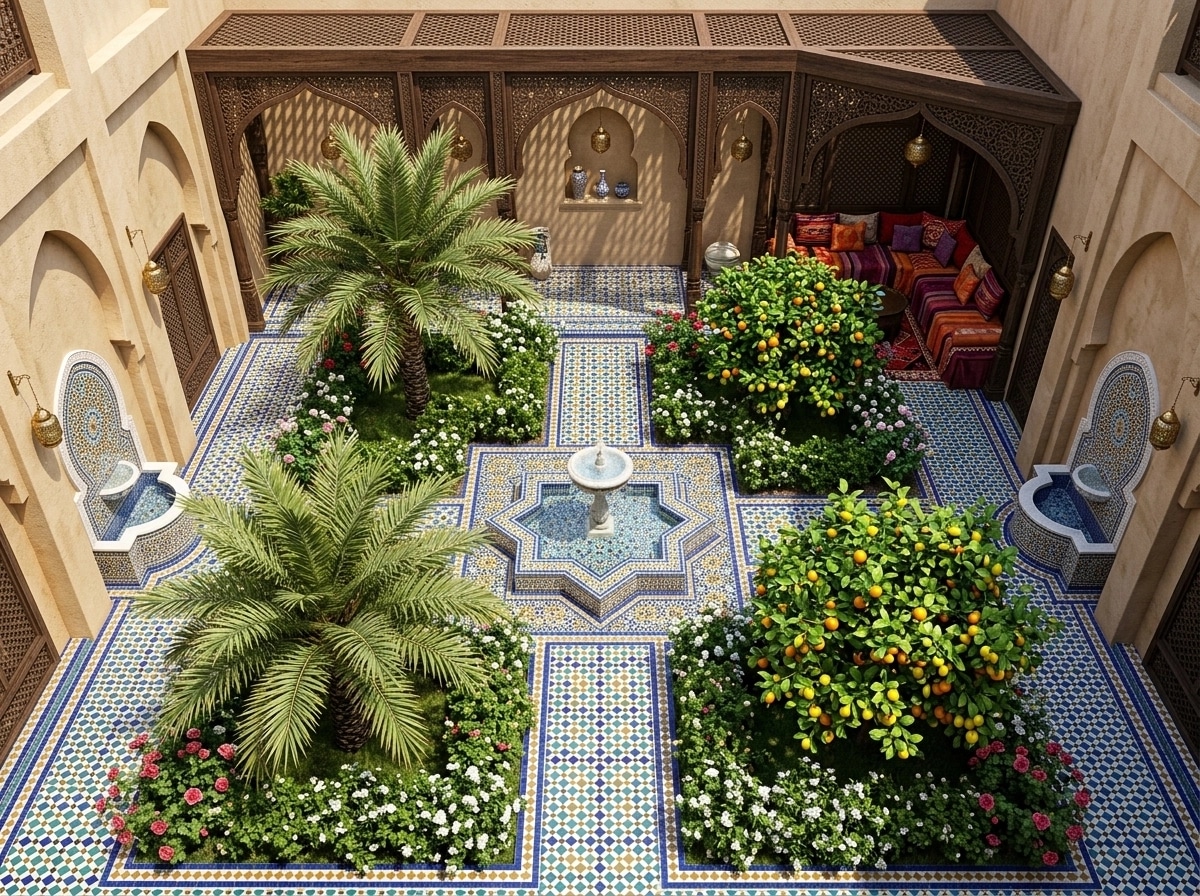 Landscape design in Arabian Courtyard style — Yard by GenRoom AI
