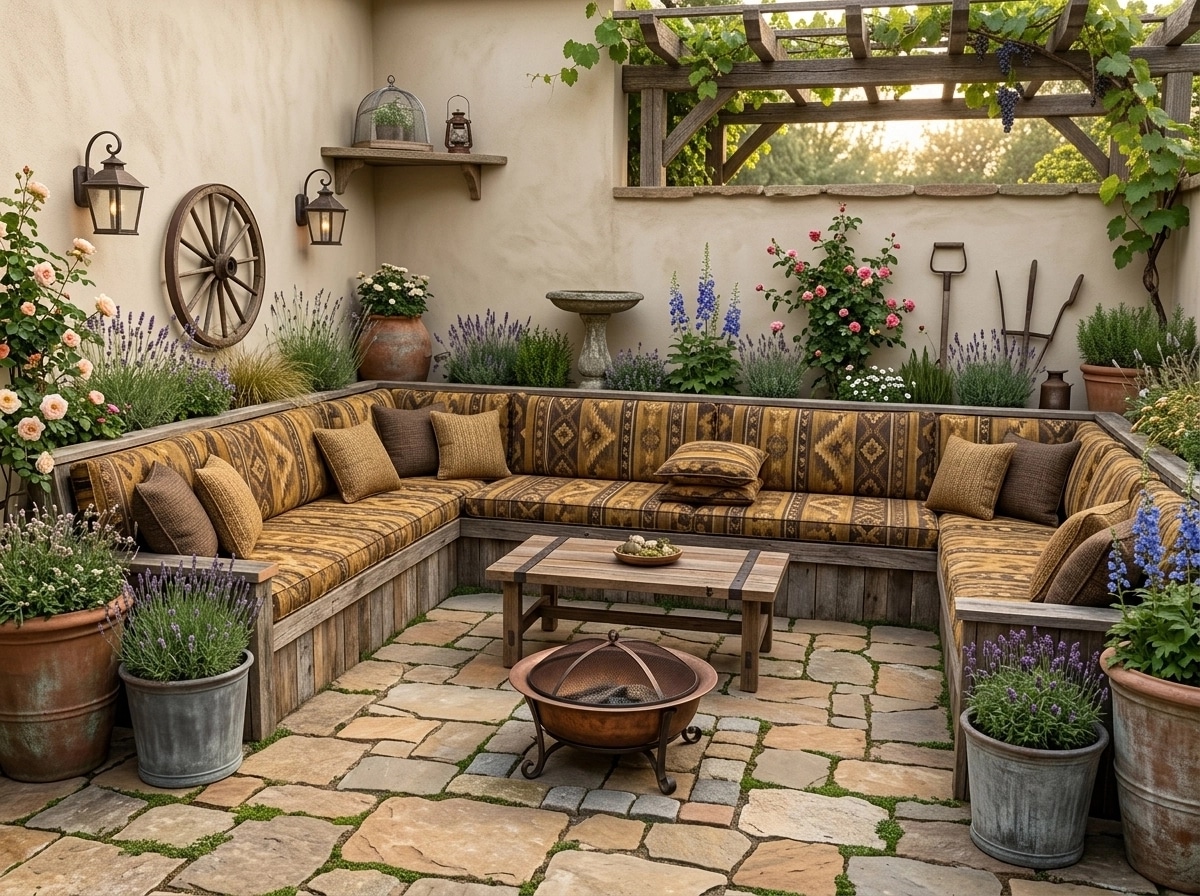 Country Rustic Garden Yard design — yard photo by GenRoom AI