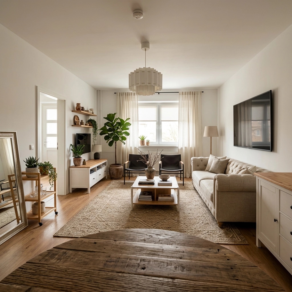 Modern Farmhouse Living Room design — interior photo by GenRoom AI