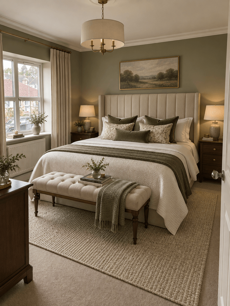 Design de interiores em estilo British — Quarto por GenRoom AI