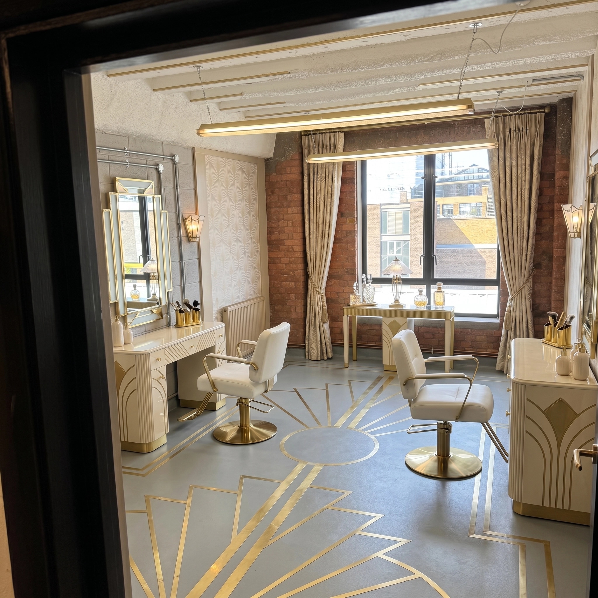 Office interior in Art Deco style — photo by GenRoom AI