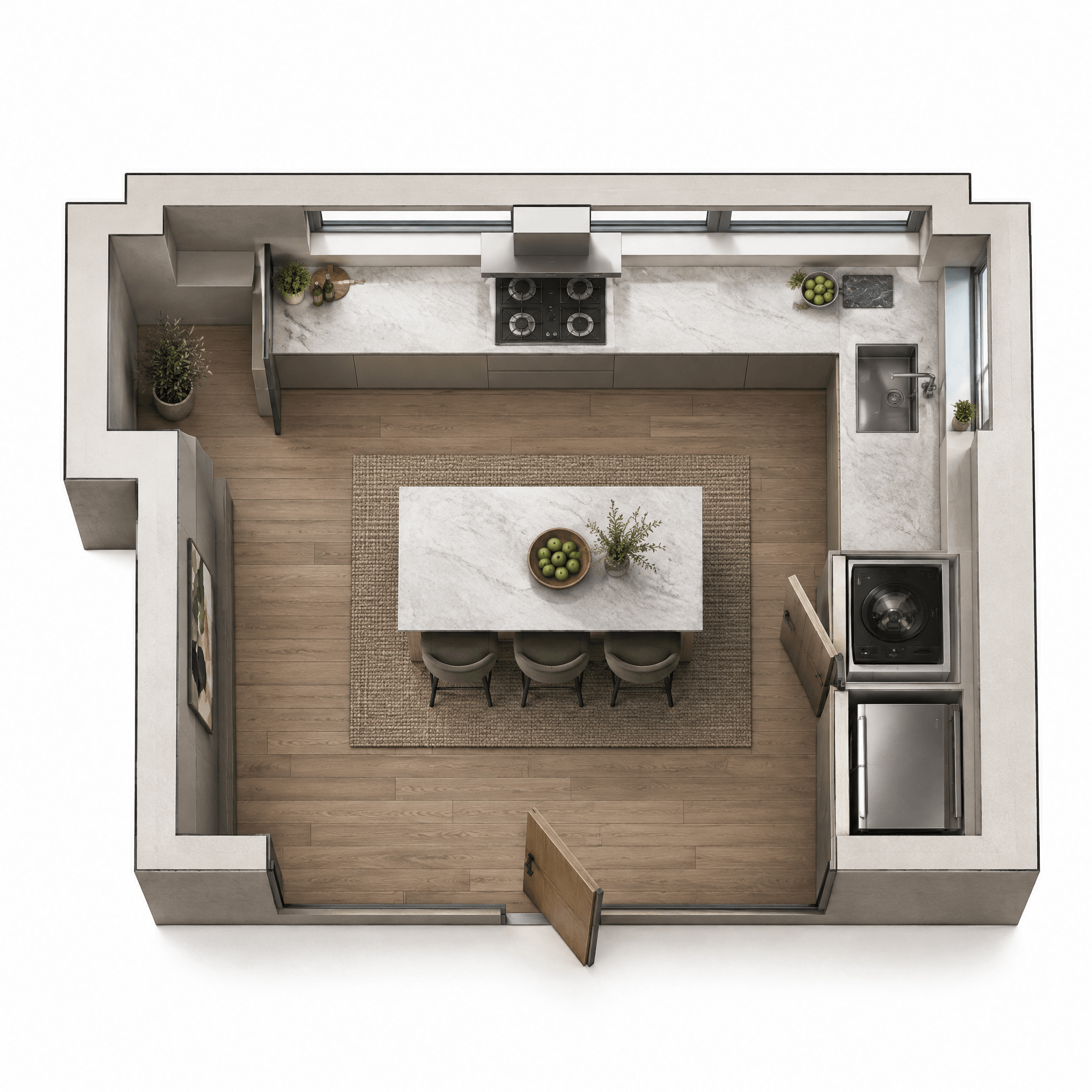 Interior design in Contemporary style — Living Room by GenRoom AI