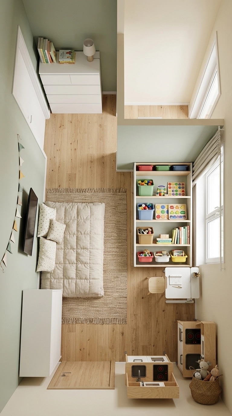 Interior design in Scandinavian style — Kids Room by GenRoom AI