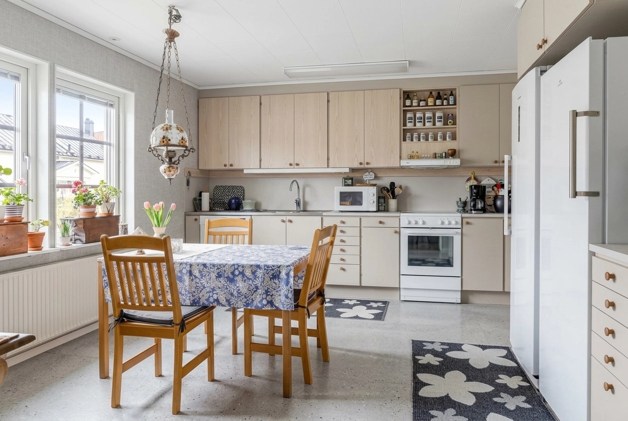 Kitchen interior in Scandinavian style — photo by GenRoom AI