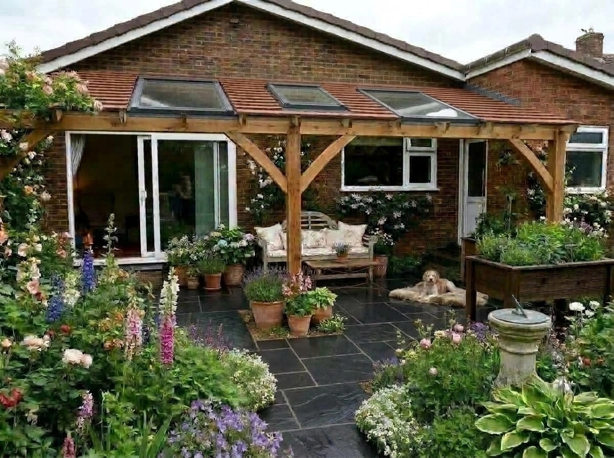 English Cottage Garden Yard design — yard photo by GenRoom AI