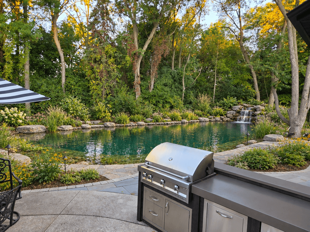 Yard design in Eco Natural Garden style — photo by GenRoom AI