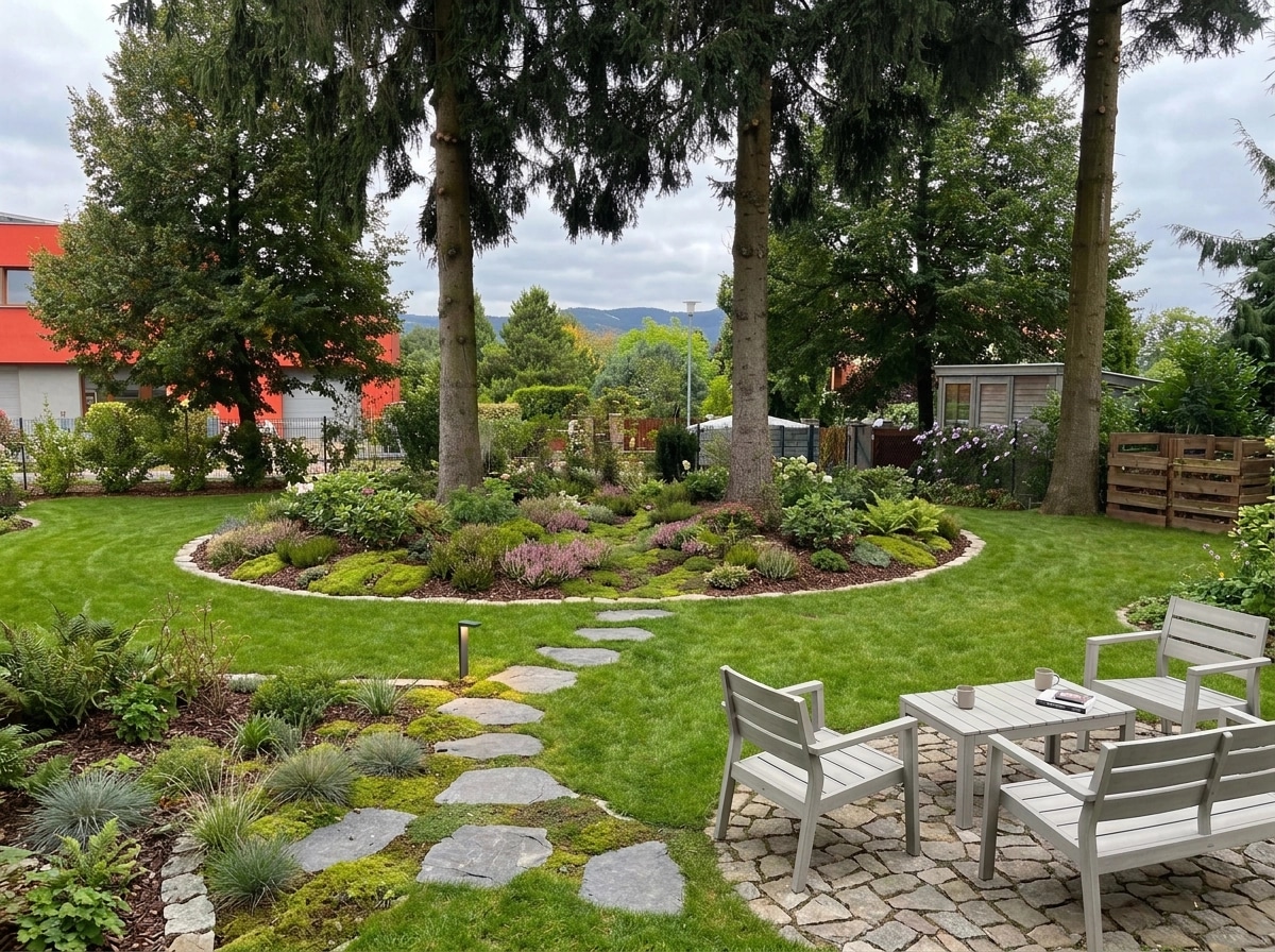 Landscape design in Scandinavian Garden style — Yard by GenRoom AI