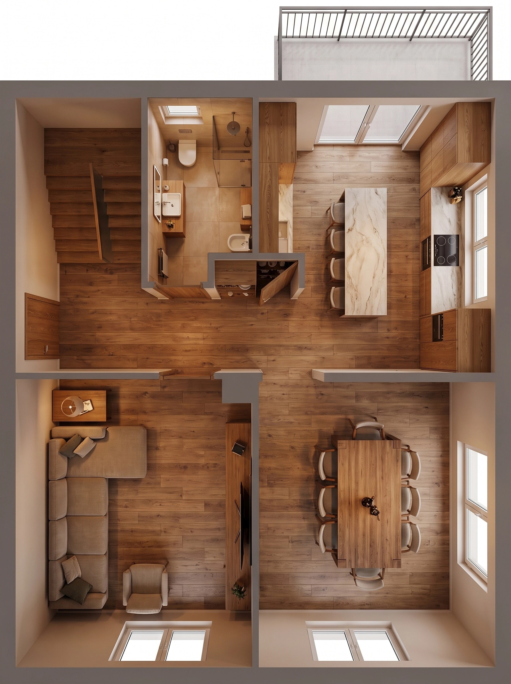 Interior design in Contemporary style — Living Room by GenRoom AI