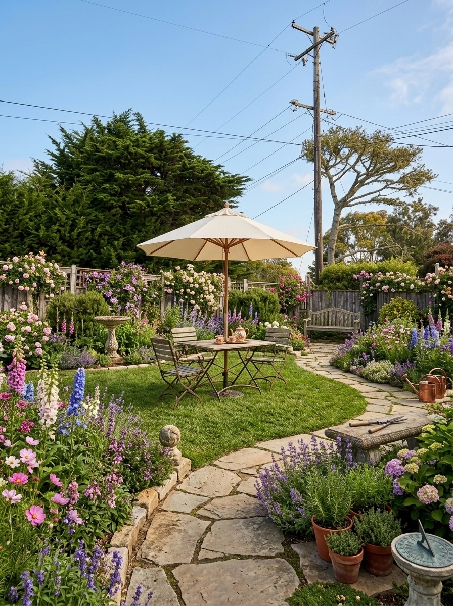 Landscape design in English Cottage Garden style — Yard by GenRoom AI