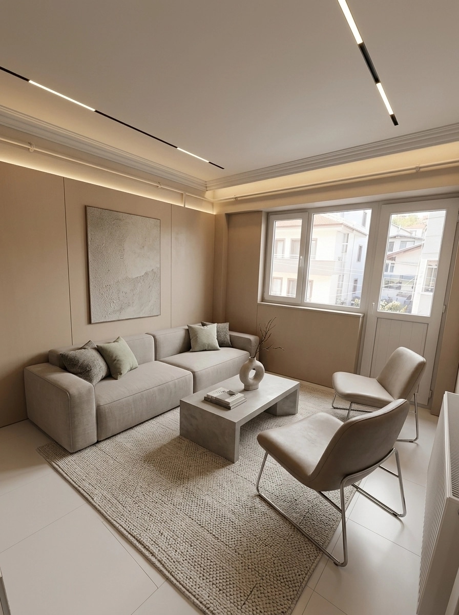 Minimalism Living Room design — interior photo by GenRoom AI