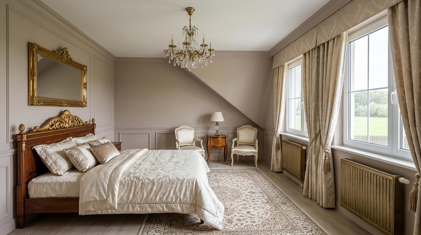 Neoclassic Bedroom design — interior photo by GenRoom AI
